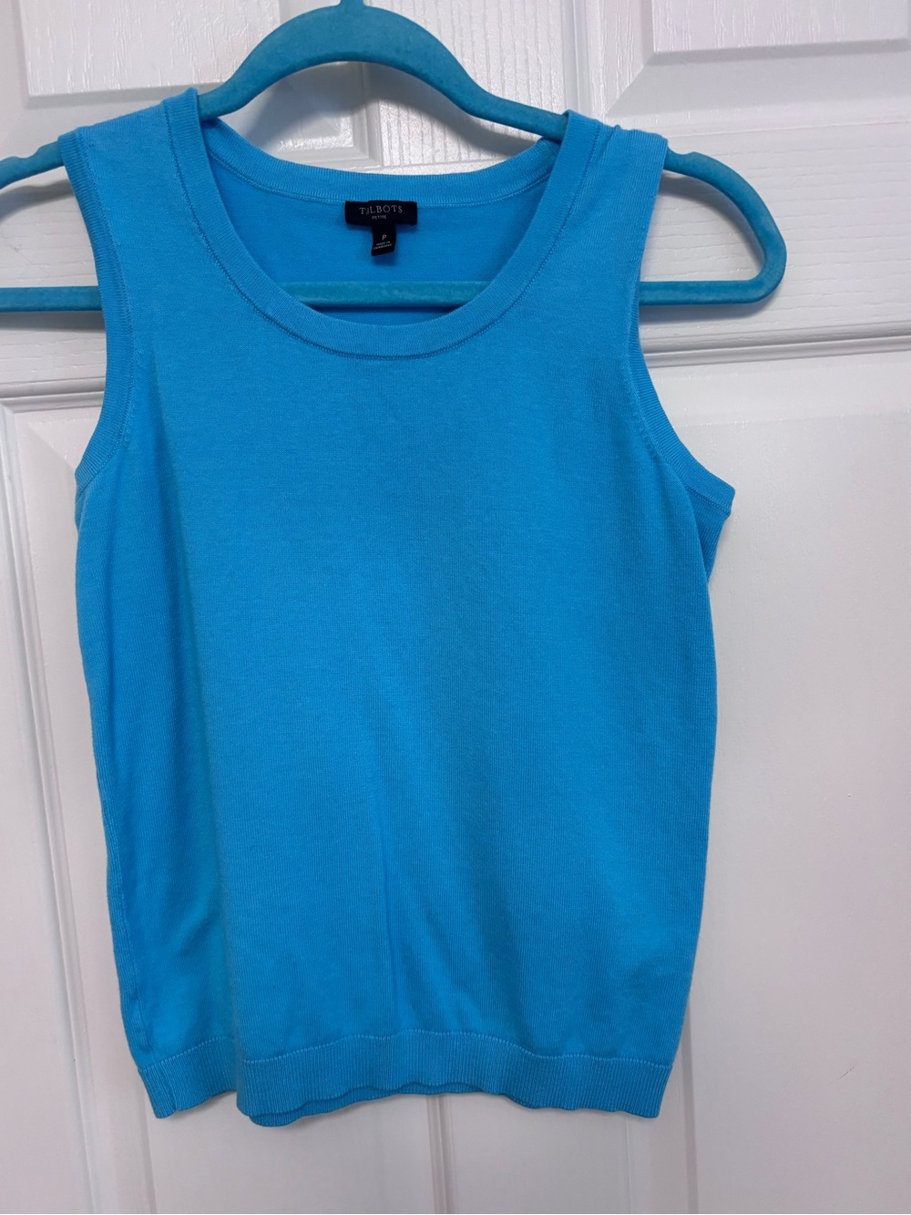 Talbots Women's Turquoise Blue Sleeveless Knit Tank